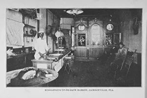Professional Prints: Middleton's up-to-date market, Jacksonville, Fla. 1907. Creator: Unknown