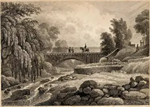 Edinburgh Prints: Midlothian, Stock Bridge, Water of Leith, c1830-1870. Creator: James Baylis Allen