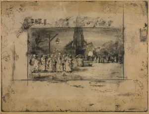 1847 1898 Prints: The Midnight Mass, 1887. Creator: Felix Hilaire Buhot (French, 1847-1898)