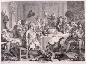 Coffee House Prints: A Midnight Modern Conversation, 1733. Artist: William Hogarth