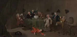 W Hogarth Gallery: A Midnight Modern Conversation, ca. 1732. Creator: Unknown