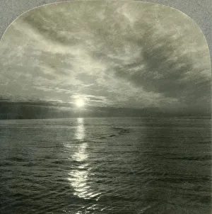 Icelandic Prints: The Midnight Sun, Reyjavik Harbor, Iceland, c1930s. Creator: Unknown