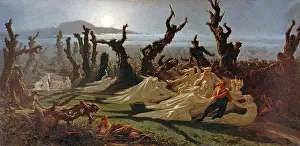 Quimper Prints: The Midnight Washerwomen (Les Lavandieres de la nuit), 1888