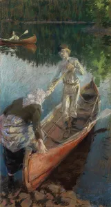 Canoe Prints: Midsummer Night, 1889. Creator: Akseli Gallen-Kallela