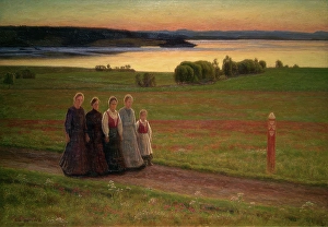 Post Prints: Midsummer Night, Started 1901, finished 1902. Creator: Einar Ofsti