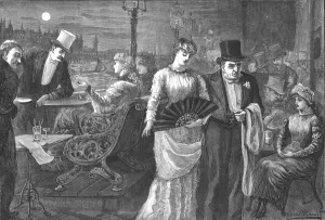 A Midsummer Night on the Terrace of the House of Commons, Palace of Westminster, 1881 A Midsummer Night on the Terrace of the House of Commons, Palace of Westminster, 1881