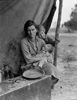 Refugee Camp Prints: Migrant agricultural worker's family
