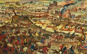 Migration Prints: The Migration, 1928. Creator: Laske, Oskar (1874-1951)