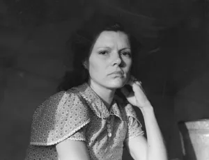One of migratory family in FSA labor camp, Calipatria, Imperial Valley, California, 1939. Creator: Dorothea Lange