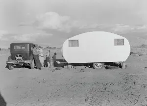 Migratory family from Louisiana on Works Progress Administration (WPA), California, 1938. Creator: Dorothea Lange