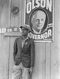 Migratory field worker, leader of the cotton strike of October 1938, Kern County, California, 1938. Creator: Dorothea Lange