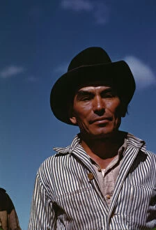 Farmhand Gallery: Migratory worker, FSA... camp, Robstown, Tex. 1942. Creator: Arthur Rothstein