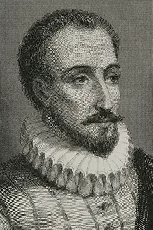 1856 Prints: Miguel de Cervantes, (1547-1616)