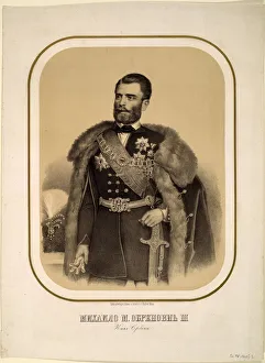 Mihailo Obrenovic III (1823-1868), Prince of Serbia, ca 1860. Artist: Anonymous