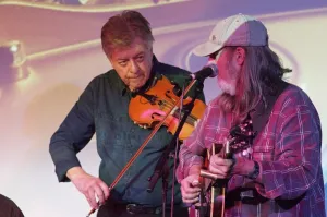 Crawley Prints: Mike Piggott with Jim Crawford, Crawley Blues Festival, Hawth, Crawley, Oct 2015