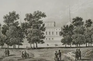 Mikhailovsky Castle, Saint Petersburg, Russia, 1839. Creator: Augustin Francois Lemaitre