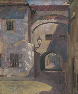 Kosice Prints: Miklus Prison, 1910-1925. Creator: Florian Milan