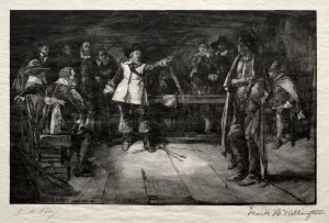 Miles Standishs Challenge, 1887. Creator: Frank H. Wellington (American, 1858-1911)