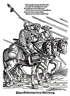 Military campaign of the Landsknechts. Artist: Schoen, Erhard (1491-1592)