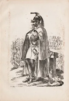 Military Costumes: Cavalry Man, 1814-1818. Creator: Nicolas Toussaint Charlet (French, 1792-1845)