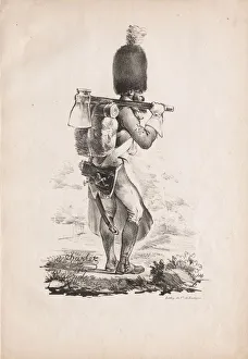 Nicolas Toussaint Charlet French Prints: Military Costumes: Infantry Sapper, 1817-1818. Creator: Nicolas Toussaint Charlet (French