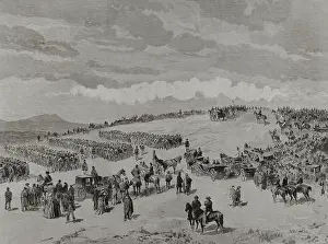 Military drill at Dehesa de los Carabancheles, Madrid, Spain, 3 November 1878. Creator: Bernardo Rico
