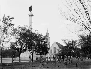 The Carolinas Prints: Military exercises in Marion Square, Charleston, S.C. c1907. Creator: Unknown