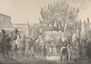 Legion Dhonneur Prints: Military Festival at Boulogne with Napoleon Distributing Stars of the Legion of Ho