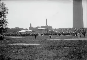 Military Field Mass By Holy Name Soc. of Roman Catholic Church - General View, 1910. Creator: Harris & Ewing. Military Field Mass By Holy Name Soc. of Roman Catholic Church - General View, 1910. Creator: Harris & Ewing