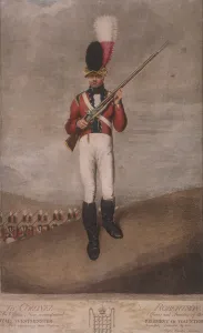 Dunn Prints: Military figure in the uniform of the Royal Westminster Regiment of Volunteers, c1800