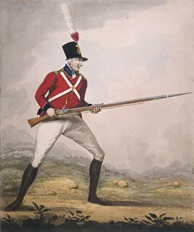 Military figure in the uniform of an unidentified volunteer regiment, c1802