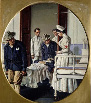 In a Military Hospital, 1901. Artist: Vereshchagin, Vasili Vasilyevich (1842-1904) In a Military Hospital, 1901. Artist: Vereshchagin, Vasili Vasilyevich (1842-1904)