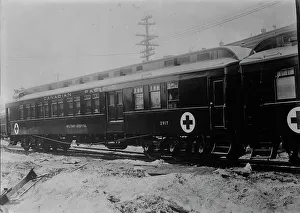 Railway Carriage Prints: Military Hospital Car, C.P.R'Y. between c1915 and 1917. Creator: Bain News Service