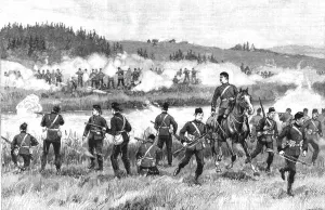 Retreat Prints: Military Manoeuvers at Aldershot: A Sham Fight; Close Quarters