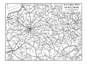 Military Map of the Seat of War, 1870