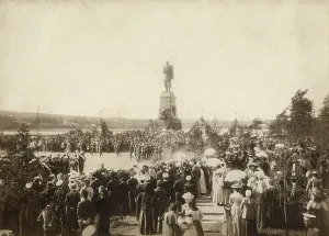 On Looker Prints: Military Parade in Alexander's Square, 1910-1919. Creators: IV Bulatov, A. Milevskii