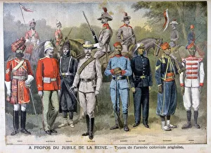 Infantry Prints: Military uniforms of the British colonial army, 1897. Artist: Henri Meyer
