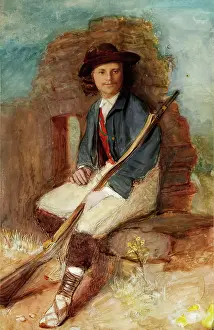 Stone Wall Prints: The Militiaman, c1849. Creator: John Phillip