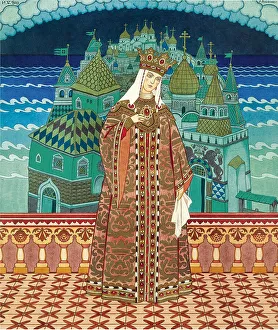 Ivan Yakovlevich 1876 1942 Prints: Militrissa. Costume design for the opera The Tale of Tsar Saltan by N