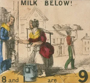 Pail Prints: Milk Below!, Cries of London, c1840. Artist: TH Jones