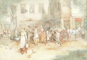 Edinburgh Prints: The Milk Cart (John Knox's House)