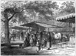 Images Dated 8th April 2008: A milk fair, St Jamess Park, London, 1891.Artist: J Greenaway