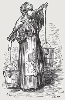Blanchard Collection: The Milk Woman, 1872. Creator: Gustave Doré
