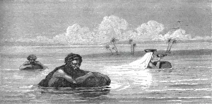Chas Rathbone Low Prints: Milk women and Arabs crossing the Tigris; Journeyings in Mesopotamia