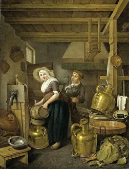 Water Amenities Prints: After Milking Time, c1650. Creator: Hendrick van der Burch