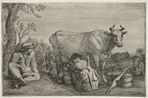The Milkmaid, 1643. Creator: Gerrit Claesz. Bleker (Dutch, 1656)