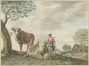Abraham Delfos Prints: Milkmaid, 1793. Creator: Abraham Delfos