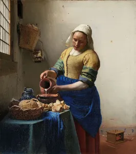 Kitchen Table Prints: The Milkmaid, c.1660. Creator: Jan Vermeer