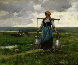 Farmer Woman Prints: Milkmaid, End of 19th cen.. Creator: Dupré, Julien (1851-1910)