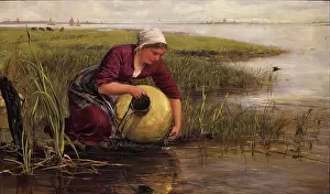 Chore Prints: The Milkmaid of Maas, 1877. Creator: James Clarke Hook